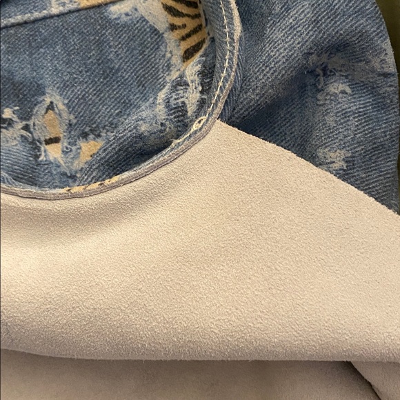 Stylish Blue and Tan Women's Bag - Picture 4 of 4